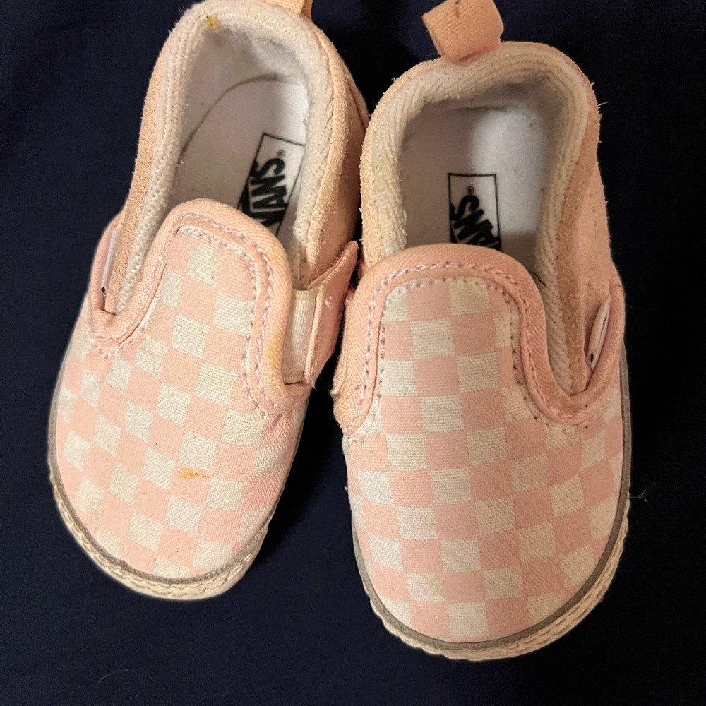Vans pink crib shoes